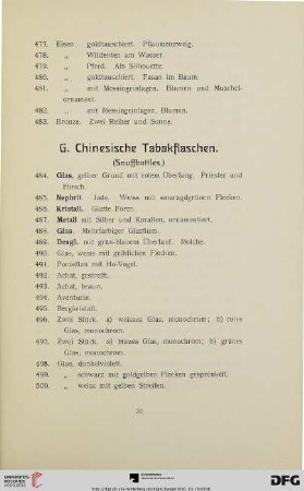 Chinesische Tabakflaschen (Nr. 484-513)