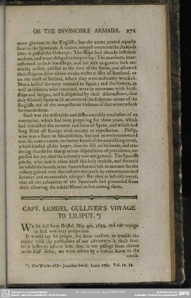 Capt. Lemuel Gulliver's Voyage To Liliput