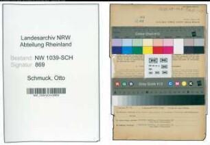 Entnazifizierung Otto Schmuck , geb. 21.10.1911 (Reichsbahnrat)