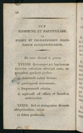 28-83, Jus commune et particulare. XXXVIII.-CLXIV.