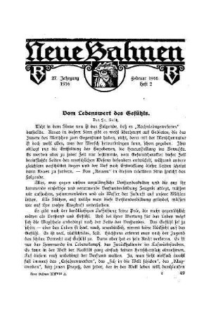 Vom Lebenswert des Gefühls