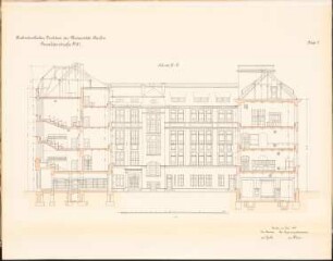 Friedrich-Wilhelms-Universität (Humboldt-Universität) Berlin Zahnärztliches Institut: Schnitt 1:100