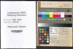 Entnazifizierung Wilhelm Weyerstall , geb. 30.01.1905 (Foerster)