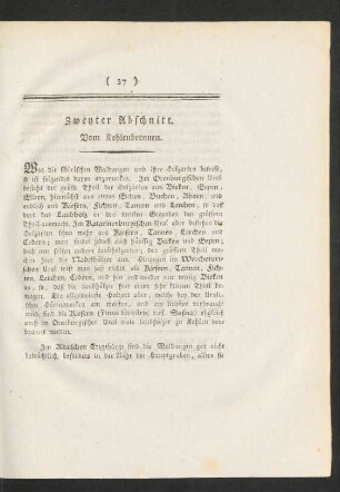 Zweyter Abschnitt. Vom Kohlenbrennen