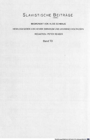 Die satirischen Komödien Vl. I. Lukins : (1737 - 1794) ; ein Beitrag zur Typologie der russischen Komödie der Aufklärungszeit