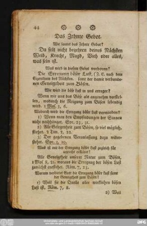 Das Zehnte Gebot.