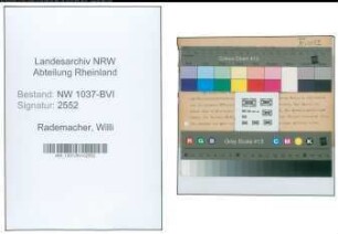 Entnazifizierung Willi Rademacher , geb. 26.09.1904 ()