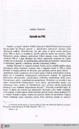 Sposób na PRL