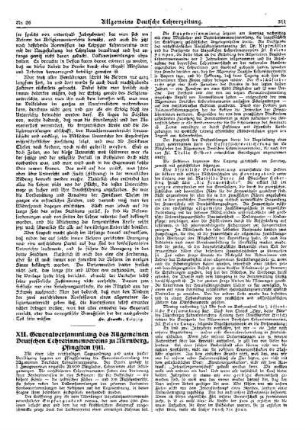 XII. Generalversammlung des Allgemeinen Deutschen Lehrerinnenvereins zu Nürnberg, Pfingsten 1911
