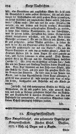 [13. ] Kriegswissenschaft.