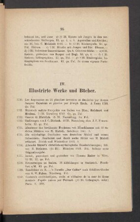 IV. Illustrirte Werke und Bücher