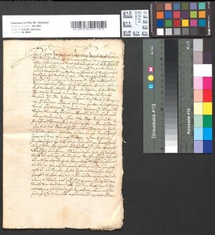 Codicill zum Testament des entsetzten Erzbischofs Gebhard Truchseß.