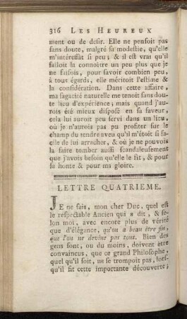 Lettre Quatrieme.