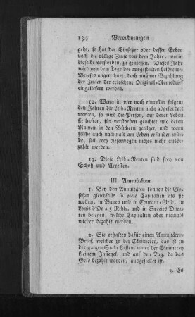 III. Annuitäten.