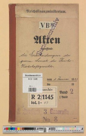 Entscheidungen des großen Senats des Reichswirtschaftsgerichts: Bd. 2