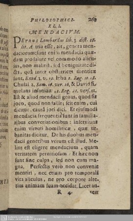 XLI. Mendacium