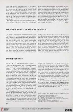 4: Moderne Kunst im modernen Raum