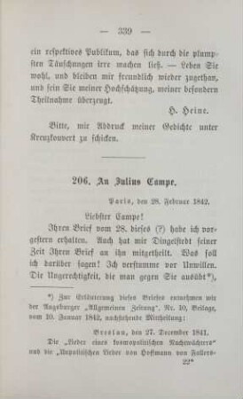 206. An Julius Campe