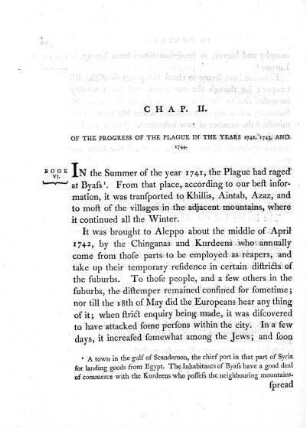 Chap. II. Of the progress of the plague in the years 1742, 1743, and 1744.