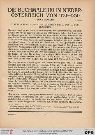 Die Buchmalerei in Niederösterreich von 1150-1250, 3. Fortsetzung