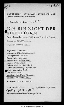 Ich bin nicht der Eiffelturm