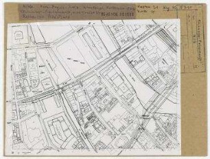 Hauptverkehrsstraßenplanung zwischen Werderscher Markt und Rotem Rathaus. Berlin, Mitte, Werderscher Markt/Werderstraße/Schloßplatz (1951 - 1994 Marx-Engels-Platz)/Königstraße (seit 1951 Rathausstraße)