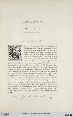 3. Pér. 2.1889: La Renaissance au Musée de Berlin, 9, Les écoles du XVIe siècle