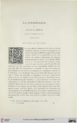 3. Pér. 2.1889: La Renaissance au Musée de Berlin, 9, Les écoles du XVIe siècle