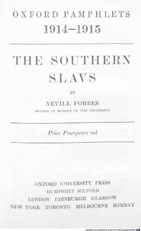 The southern Slavs