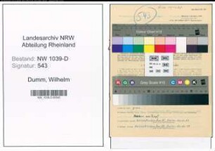 Entnazifizierung Wilhelm Dumm , geb. 10.07.1913 (Vorarbeiter)