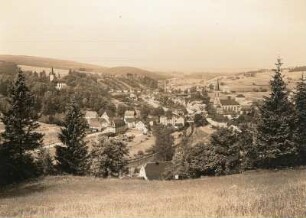 Neuhausen : Neuhausen mit Schloß Purschenstein von Südwesten