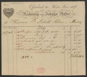 Rechnung No. 261 : Herbstmesse 1827