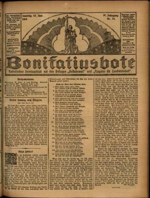 Ausgabe vom Sonntag, den 13. Juni 1920.