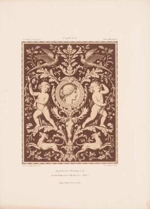 Sgraffito-Dekoration an dem Wohnhaus von A. Heckmann, Berlin: Ansicht (aus: Architektonisches Skizzenbuch, H. 127/4, 1874)