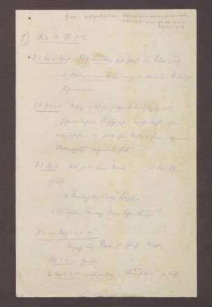 Manuskript mit Notizen zu einer Rede von Prinz Max von Baden am 14.12.1917