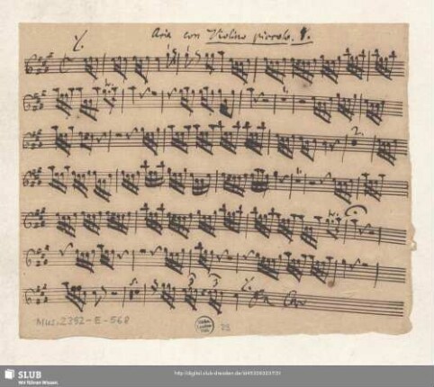 Aria con Violino piccolo. 1. [transp.]