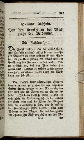 Siebenter Abschnitt. Von den Krankheiten der Werkzeuge der Verdauung.