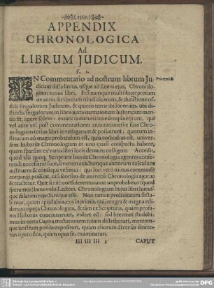 Appendix Chronologica Ad Librum Judicum