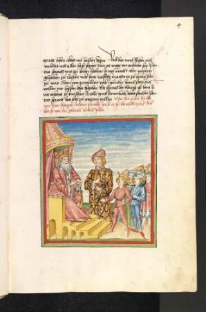 Pontus, die 14 Kinder und der heidnische Ritter Patricius vor dem Sultan Borodus
