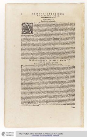 De Mundi Creatione, ac Fabrica Liber