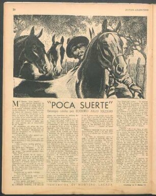 "Poca Suerte" : Estampa criolla por Eugenio Julio Iglesias
