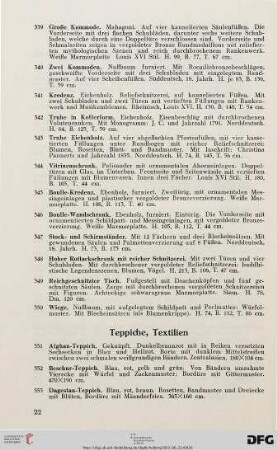 Teppiche, Textilien (Nr. 351-364)