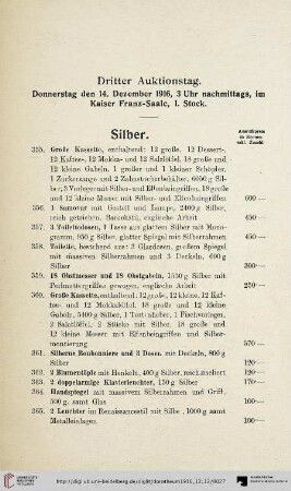 Dritter Auktionstag