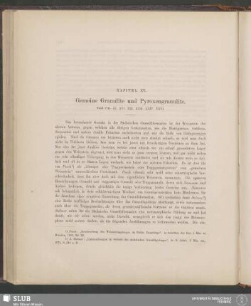 Kapitel XV. Gemeine Granulite und Pyroxengranulite