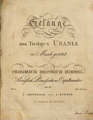 Gesänge aus Tiedge's Urania : op. 18