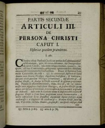 Partis Secundæ Articuli III. De Persona Christi.