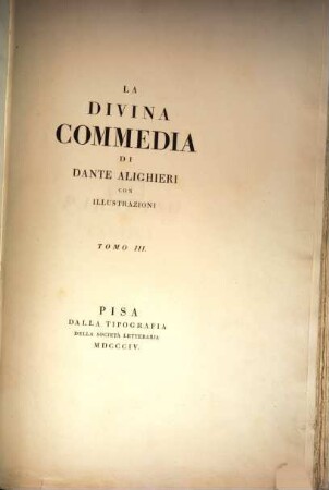 La divina Commedia. 3