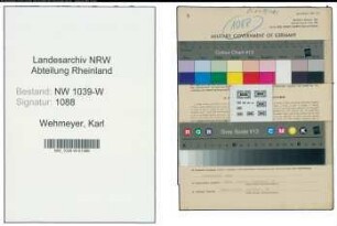 Entnazifizierung Karl Wehmeyer , geb. 07.03.1887 (Gastwirt)