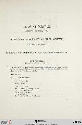 Ölgemälde alter und neuerer Meister (Nr. 1230-1371)