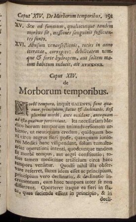 Caput XIV. de Morborum temporibus
